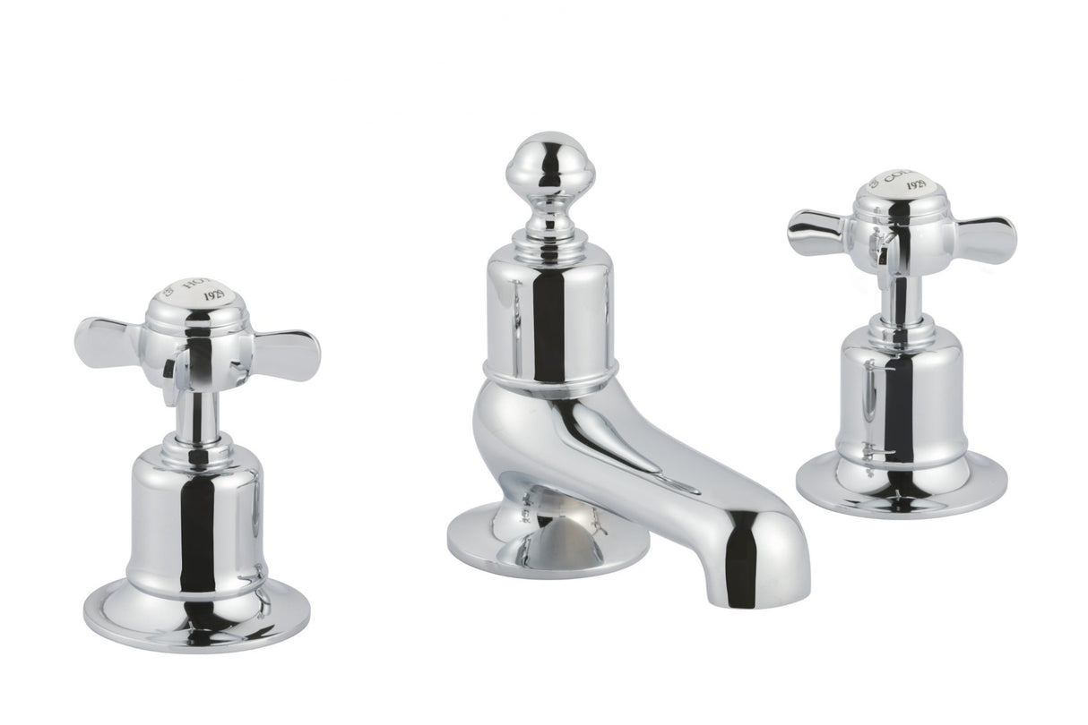 JTP Grosvenor Pinch 3 Hole Deck Mounted Basin Mixer - Chrome - 98193