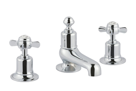 JTP Grosvenor Pinch 3 Hole Deck Mounted Basin Mixer - Chrome - 98193