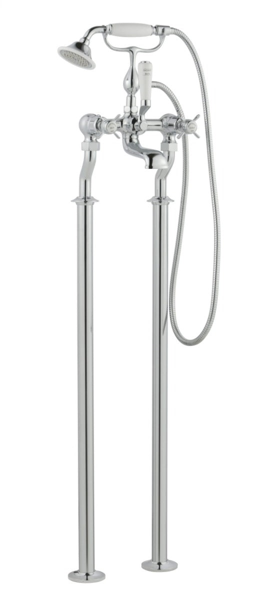 JTP Grosvenor Pinch Floor Standing Bath Shower Mixer - Chrome - 98275FS