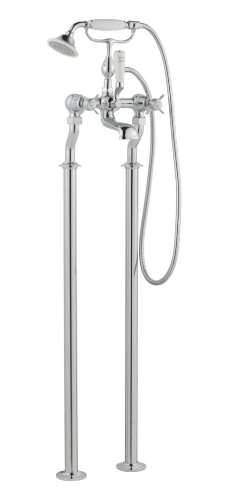 JTP Grosvenor Pinch Floor Standing Bath Shower Mixer - Chrome - 98275FS