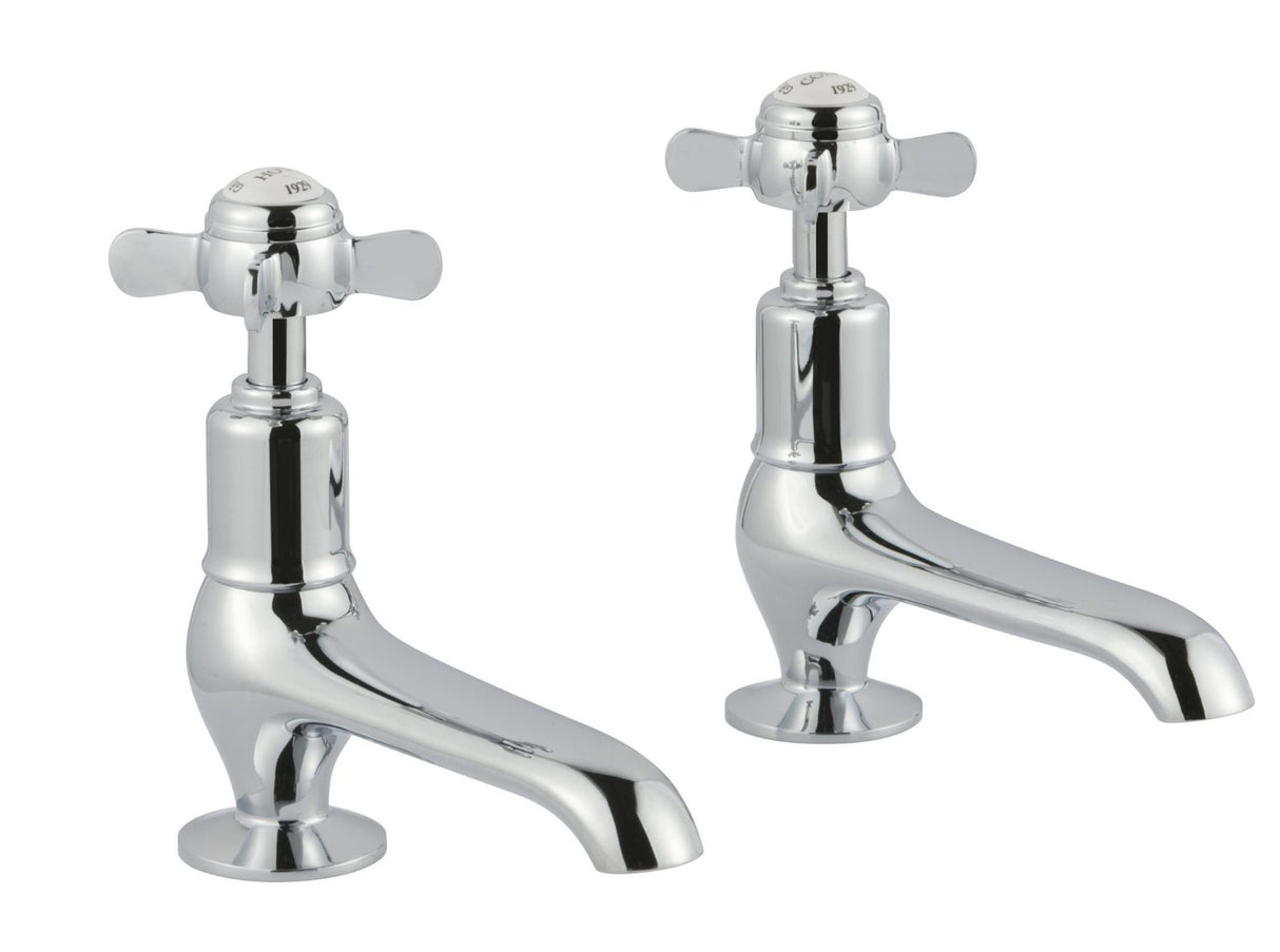 JTP Grosvenor Pinch Long Nose Basin Taps - Chrome - 98011
