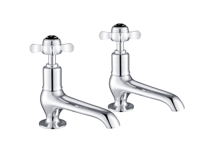 JTP Grosvenor Pinch Long Nose Basin Taps - Chrome - GB98011