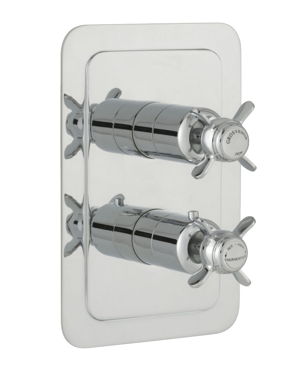 JTP Grosvenor Pinch Thermostatic 1 Outlet Shower Valve - Chrome - 98651