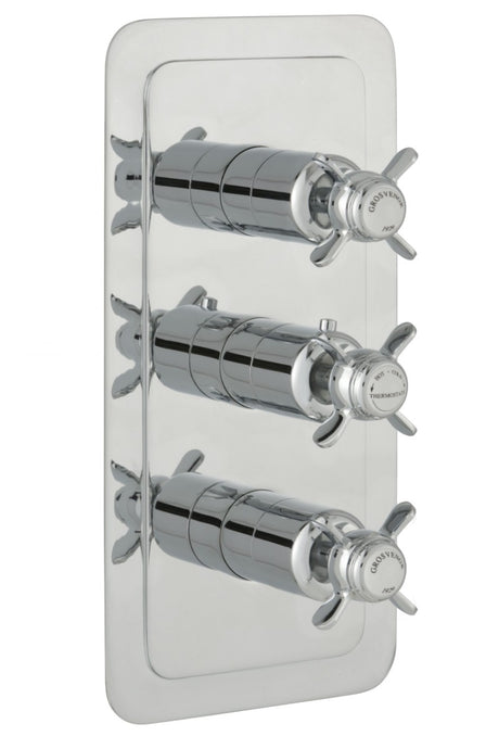 JTP Grosvenor Pinch Thermostatic 2 Outlet Shower Valve - Chrome - 98690