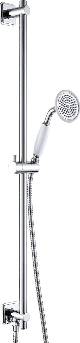 JTP Grosvenor Slide Rail Kit, Single Function Handset Hose - Chrome - GR761281