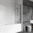 Roman Haven8 Frameless 835mm x 1500mm Right Hand Hinged Bath Screen - H4D12CSR