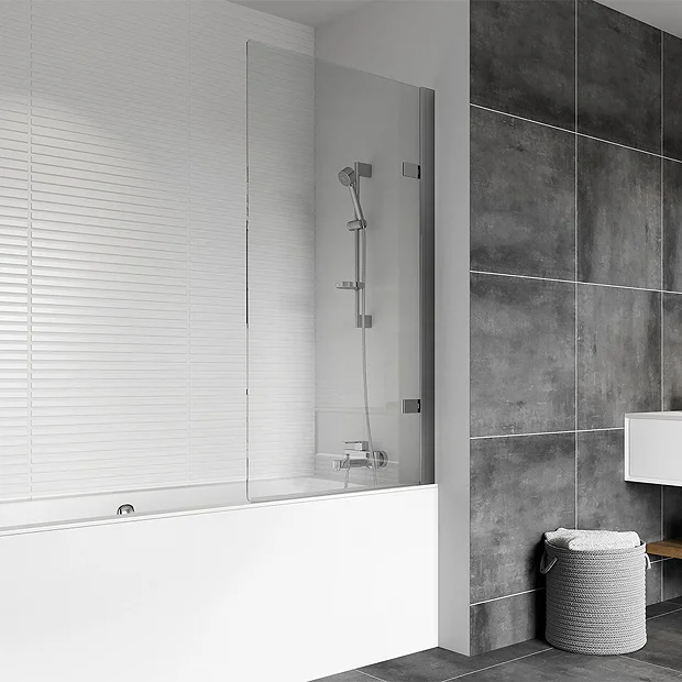 Roman Haven8 Frameless 835mm x 1500mm Right Hand Hinged Bath Screen - H4D12CSR