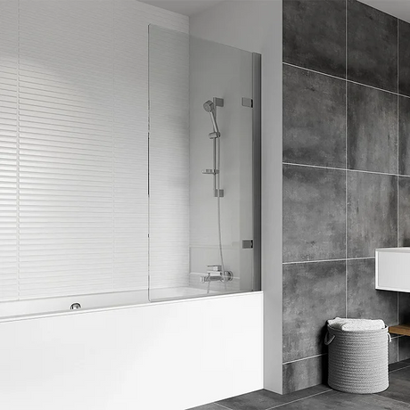 Roman Haven8 Frameless 835mm x 1500mm Right Hand Hinged Bath Screen - H4D12CSR