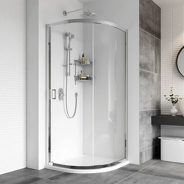 Roman Haven8 One Door Quadrant 900mm x 1950mm Silver Shower Enclosure - H4SQ9CS