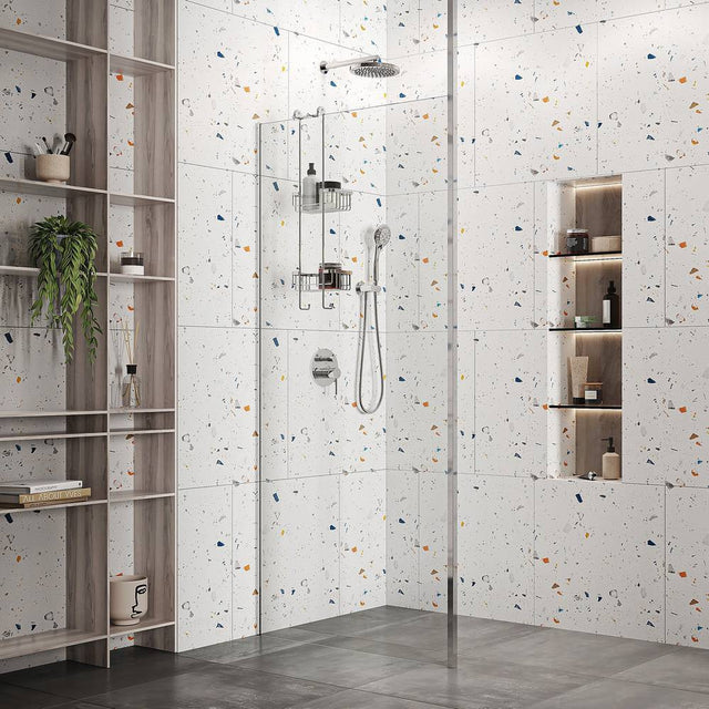 Roman Haven 8mm Glass Wetroom Panel 400mm - Chrome - H8SP4CS