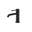 Britton Hoxton Monobloc matt black basin mixer with single lever and round design