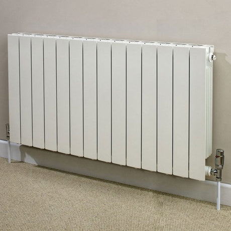 Towelrads Hanworth 14 Sections Horizontal Flat Panel Radiator 590mm High x 1148mm Wide - White - 128082 - TAP 'N' SHOWER