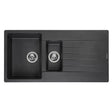 Reginox Harlem 1.5 Bowl Granite Kitchen Sink - Black Silver - HARLEM 15 BS