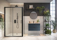 Scudo Black 1200mm Sliding Shower Door 6mm Glass - S6-BLKGLASS015