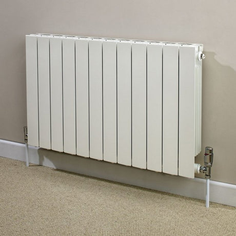Towelrads Hanworth 12 Sections Horizontal Flat Panel Radiator 690mm High x 988mm Wide - White - 128086 - TAP 'N' SHOWER
