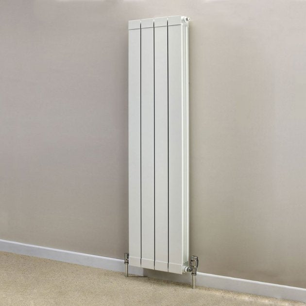 Towelrads Hanworth 4 Sections Vertical Flat Panel Radiator 1446mm High x 348mm Wide - White - 128089 - TAP 'N' SHOWER