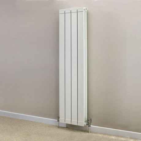 Towelrads Hanworth 4 Sections Vertical Flat Panel Radiator 1446mm High x 348mm Wide - White - 128089 - TAP 'N' SHOWER