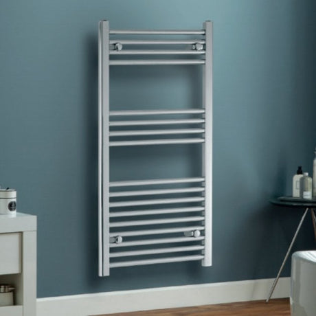 Towelrads Independent Straight Heated Towel Rail 1000mm High x 600mm Wide - Chrome - 130050