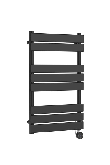 Hudson Reed Electric Square Flat Towel Rail with 8 Bars 840mm x 500mm - Anthracite - HL158
