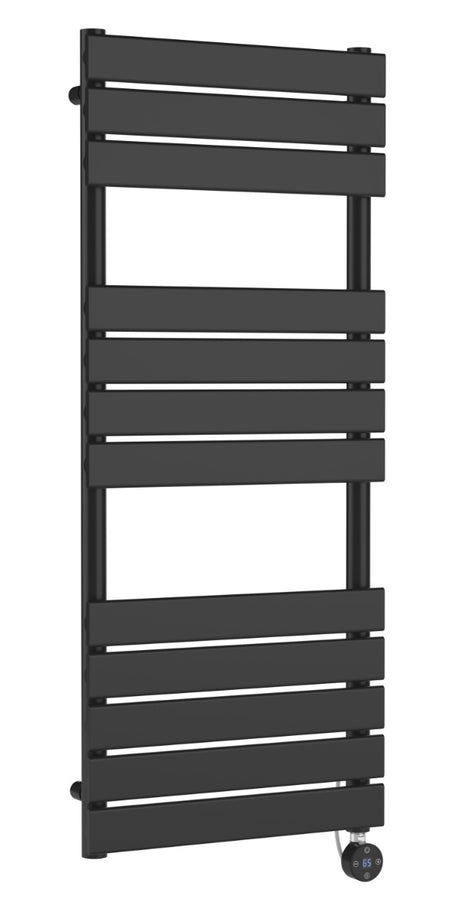 Hudson Reed Electric Square Flat Towel Rail with 12 Bars 1213mm x 500mm - Anthracite - HL159