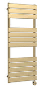 Hudson Reed Electric Square Flat Towel Rail with 12 Bars 1213mm x 500mm - Brushed Brass - HL859 - TAP 'N' SHOWER