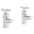 Kartell Times Pair Bath Pillar Taps -  Polished Chrome - TAP085TI