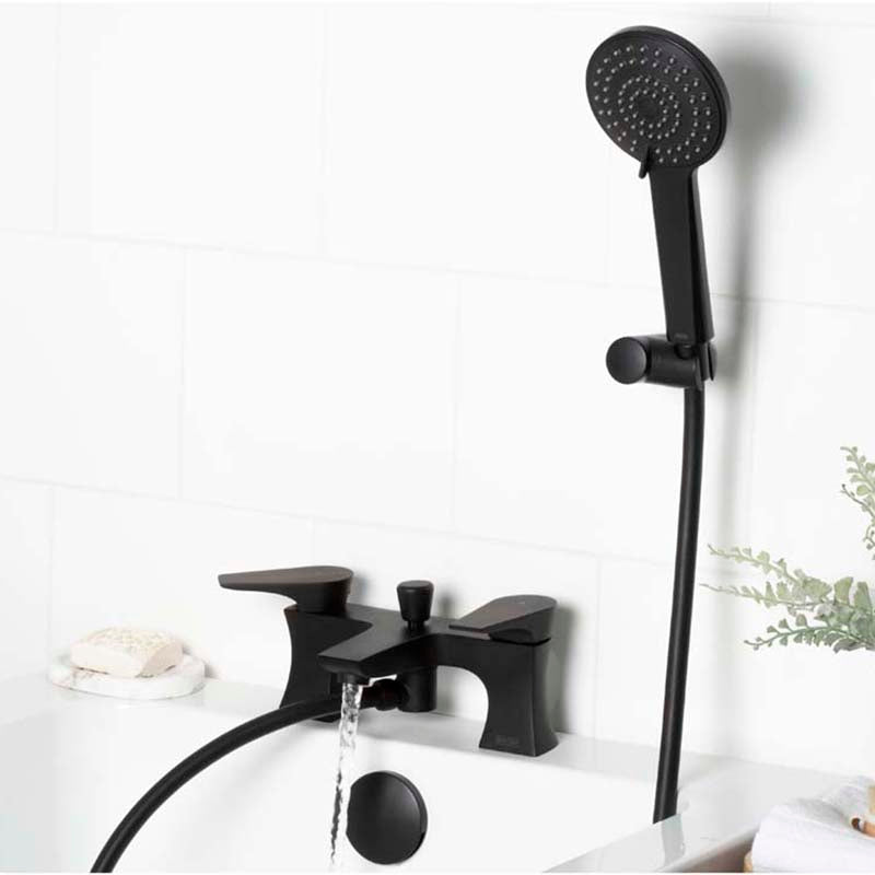 Bristan Hourglass Bath Shower Mixer Tap - Black - HOU BSM BLK