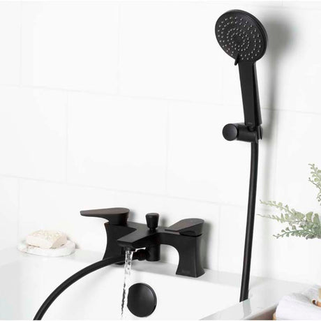 Bristan Hourglass Bath Shower Mixer Tap - Black - HOU BSM BLK