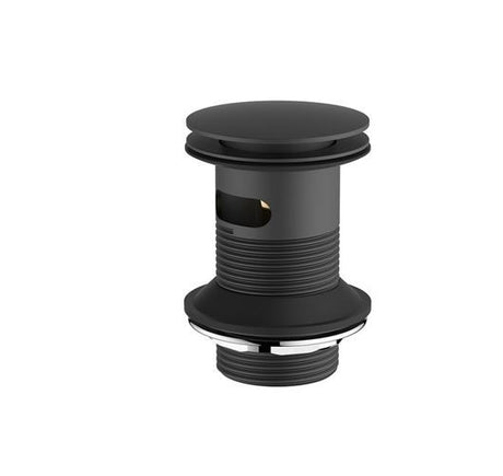 Britton Hoxton Slotted Basin Waste - Matt Black - HOX.010MB