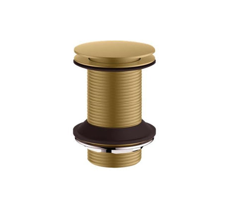 Britton Hoxton Un-slotted Basin Waste - Brushed Brass - HOX.011BB