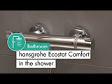 Hansgrohe Ecostat Thermostatic Shower Mixer Comfort For Exposed Installation Hotel Quality - Chrome - 13113000