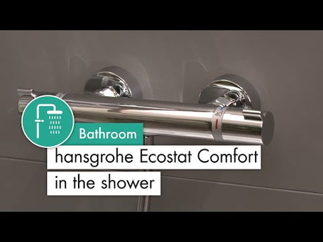 Hansgrohe Ecostat Thermostatic Shower Mixer Comfort For Exposed Installation Hotel Quality - Chrome - 13113000