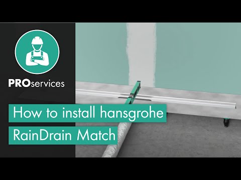 Hansgrohe RainDrain Match Finish Set Shower Drain 800 With Height Adjustable Frame - Matt Black - 56038670