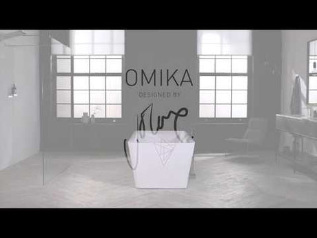Vado Omika 500Mm chrome shelf with geometric insert for modern bathrooms
