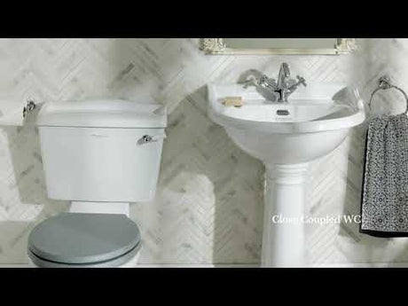 Bayswater Porchester Close Coupled Cistern with White Lever - White - BAYC107
