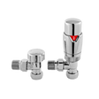 Hudson Reed Luxury Modern Angled Thermostatic Radiator Valves Pair - C