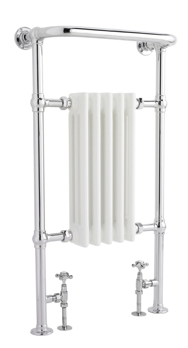 Launde Abbey Small Harrow Traditional Radiator 965 x 540mm - Chrome