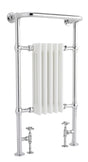 Launde Abbey Small Harrow Traditional Radiator 965 x 540mm - Chrome - TAP 'N' SHOWER