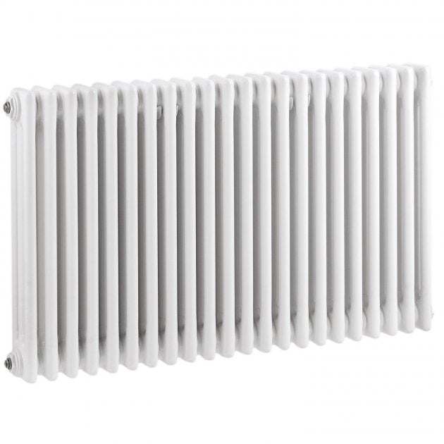 Hudson Reed Traditional Colosseum 3-Column Horizontal Radiator 600mm High x 999mm Wide - White - HX306
