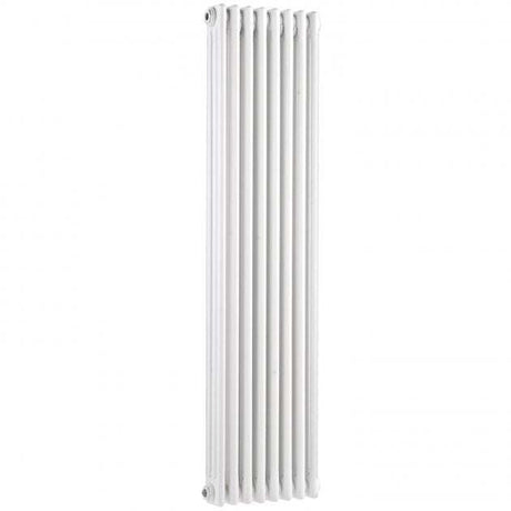 Hudson Reed Colosseum Traditional 3-Column Vertical Radiator 1500mm High x 368mm Wide - White - HX309