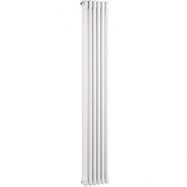 Hudson Reed Colosseum Traditional 3-Column Vertical Radiator 1500mm High x 287mm Wide - White - HX308