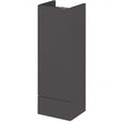 Hudson Reed Fusion 300mm wide compact gloss grey bathroom base unit with soft close hinges and chrome handle
