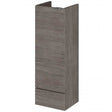 Hudson Reed Fusion modern compact bathroom base unit 300mm wide in brown grey Avola finish