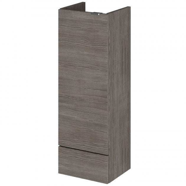 Hudson Reed Fusion modern compact bathroom base unit 300mm wide in brown grey Avola finish