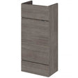 Hudson Reed Fusion Compact Vanity Unit 400mm wide in brown grey Avola finish with modern wood texture and sleek design