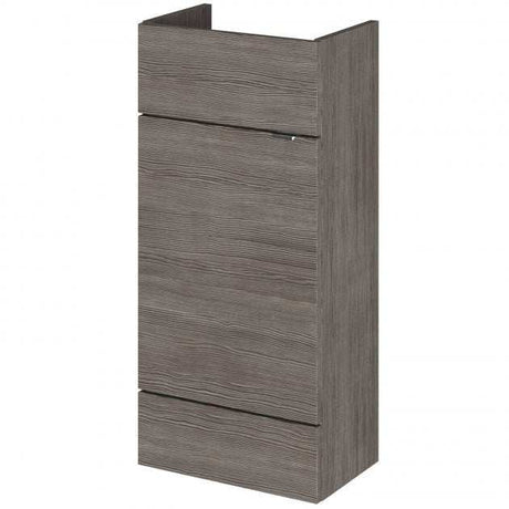 Hudson Reed Fusion Compact Vanity Unit 400mm wide in brown grey Avola finish with modern wood texture and sleek design