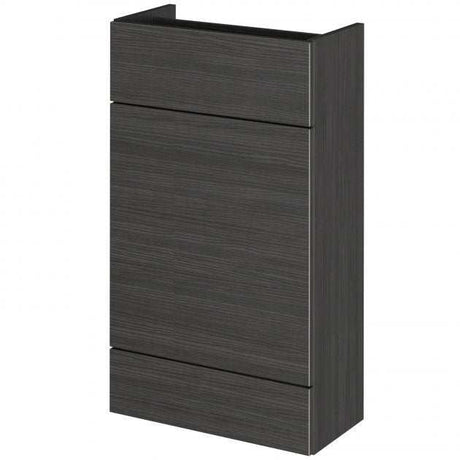 Hudson Reed Fusion modern compact WC unit in sleek hacienda black, 500mm wide bathroom storage cabinet