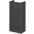 Hudson Reed Fusion compact 400mm wide bathroom vanity unit in Hacienda Black finish with storage cabinet