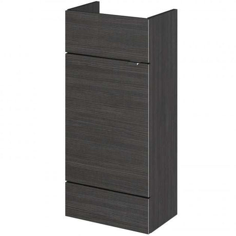 Hudson Reed Fusion compact 400mm wide bathroom vanity unit in Hacienda Black finish with storage cabinet