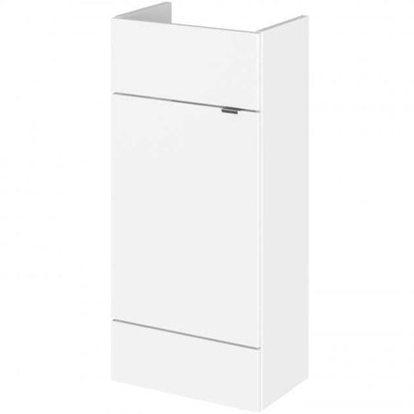 Hudson Reed Fusion compact 400mm wide gloss white bathroom vanity unit with storage